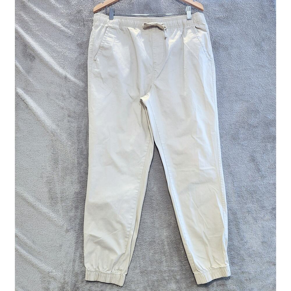 Aeropostale Womens Khaki Drawstring Pull On Stretch Jogger Pants Size Large